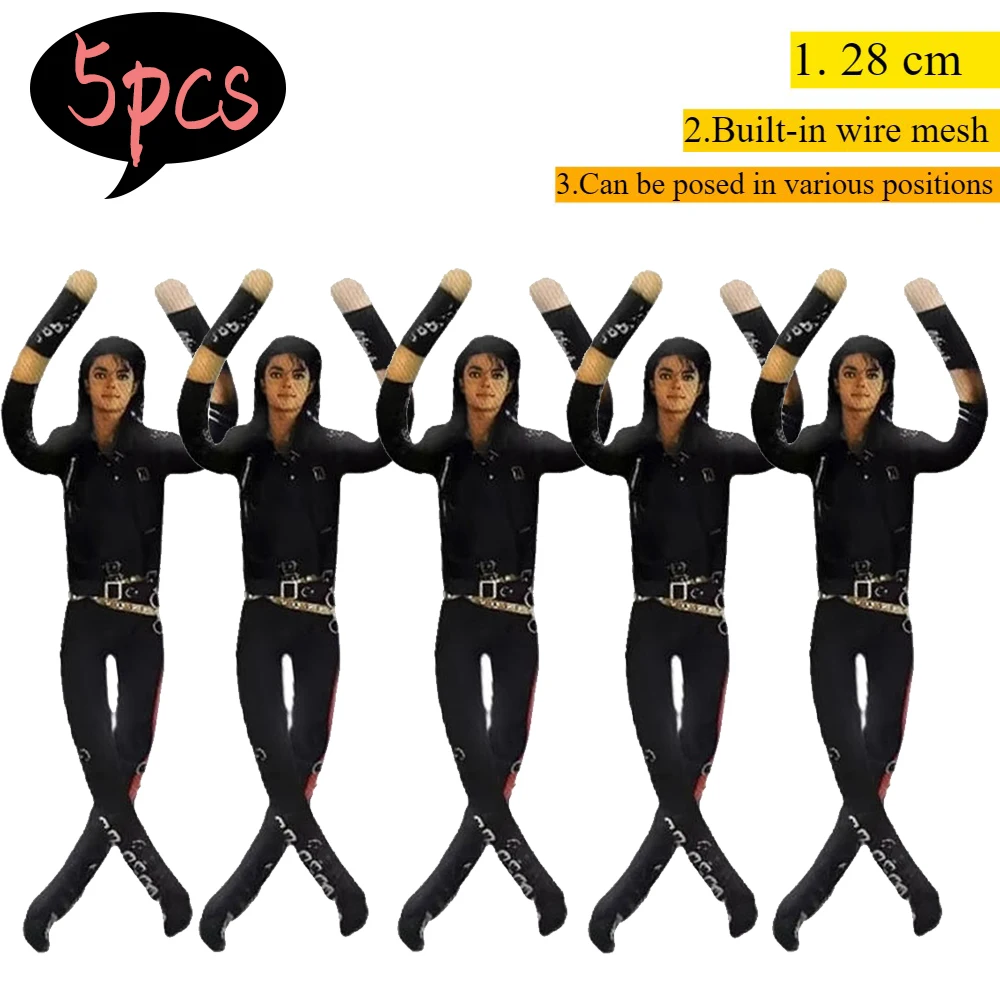 Figurine en peluche articulée Michael Jackson pour cosplay, poupée souple décorative pour chambre, objet de collection, cadeau