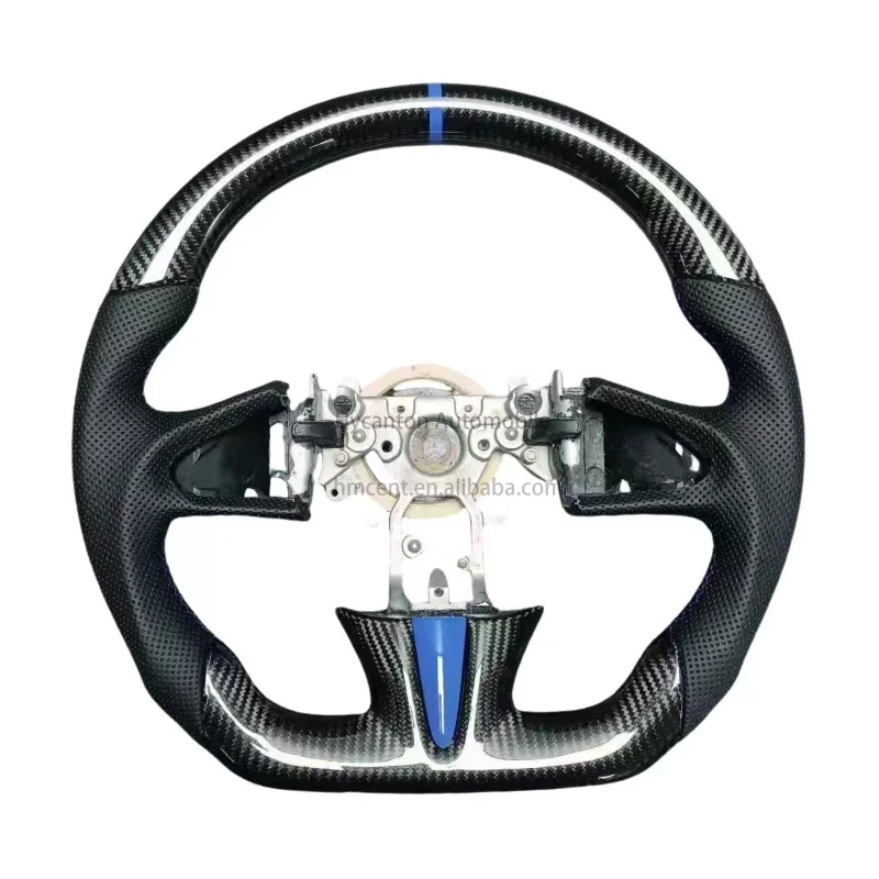

Superior quality Real Carbon Fiber Leather LED Steering Wheel fit For Infiniti q50 Car Steering Wheel