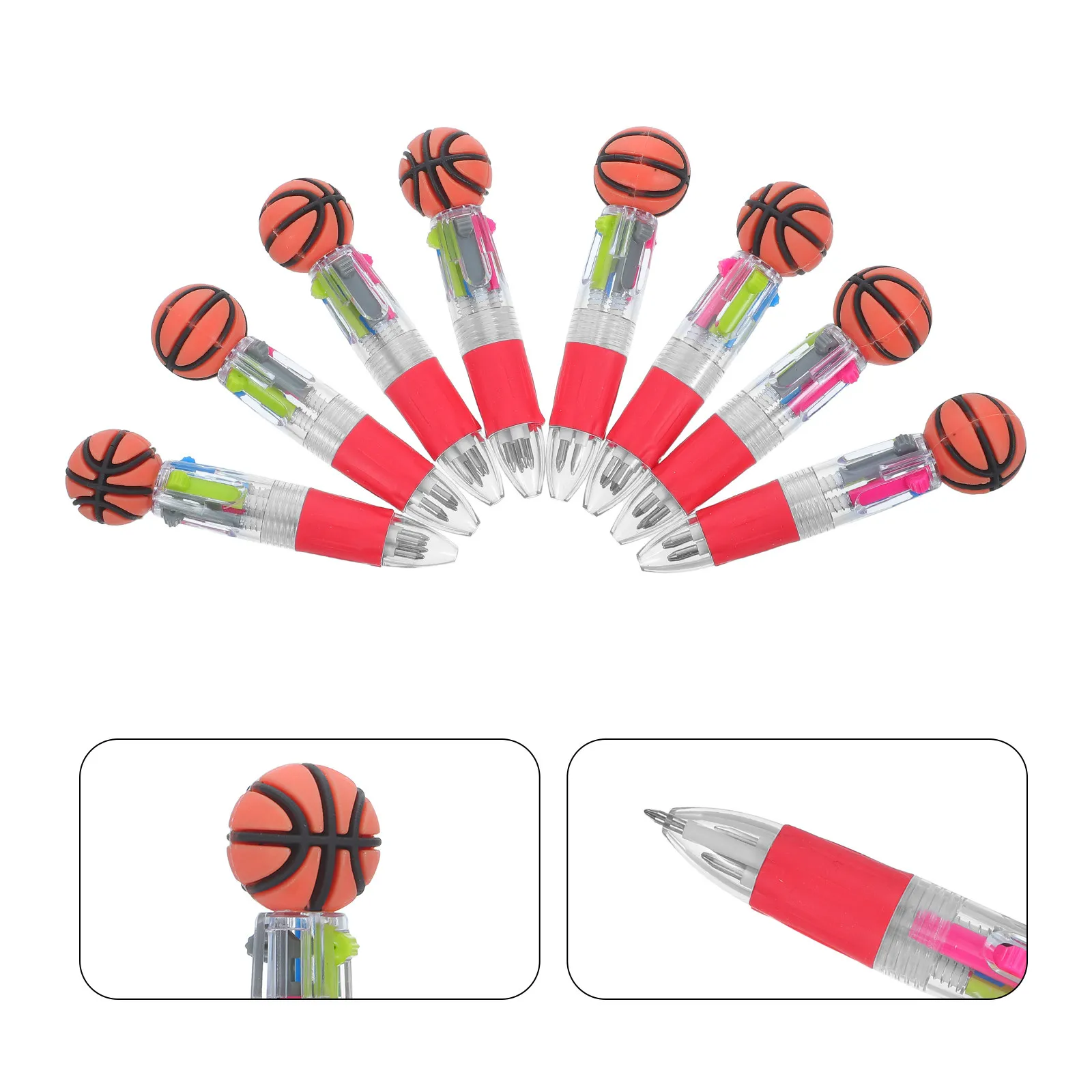 

Basketball Themed Ballpoint Pens Bulk Pack for Classroom Gifts Sports Team Prizes School Office Writing Instruments