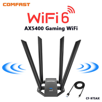 AX5400 USB3.0 Wifi6 Adapter Tri-band 2.4G/5.8G/6G WiFi antena Gigabit Network Card Wifi Dongle 4 Antennas Receiver For Win10/11