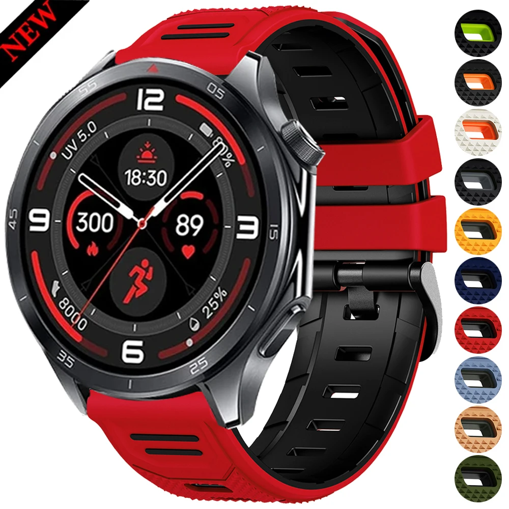 Sport-Silikonarmband für OnePlus Watch 3 2R 2 Armband für OPPO Watch 4 Pro X X2/Xiaomi Watch 5 S4 S3 S1 22mm Ersatzbänder