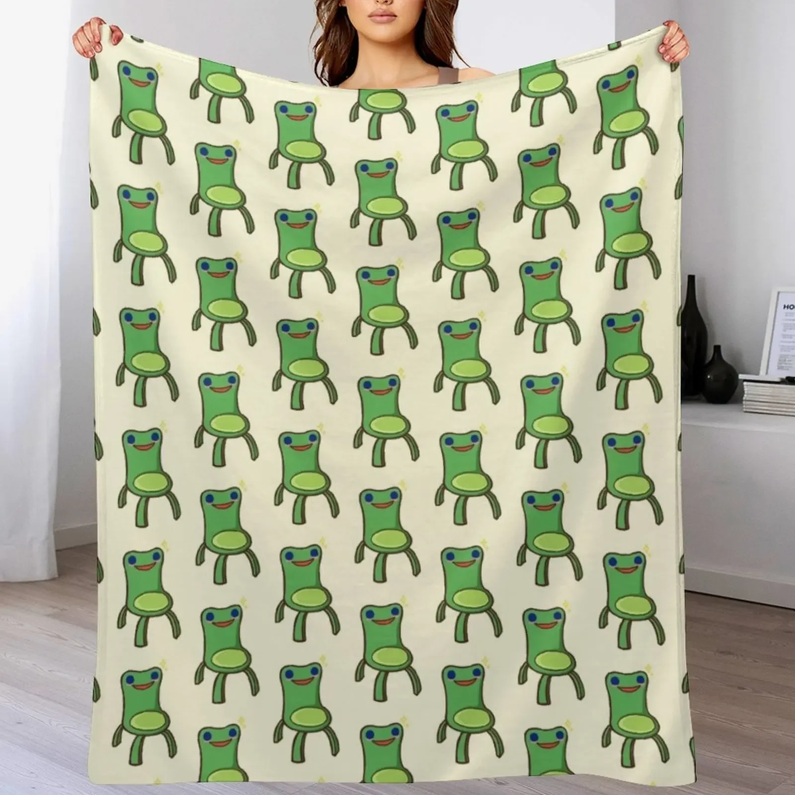

Froggy Chair Throw Blanket Soft Plush Blanket as Housewarming Gift