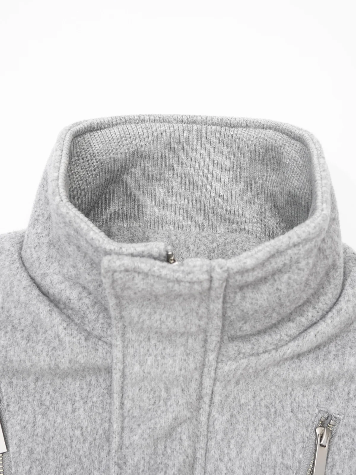 

Мужская повседневная куртка-харрингтон из хлопка с деконструктивным дизайном, множеством молний, воротником-стойкой и длинными рукавами