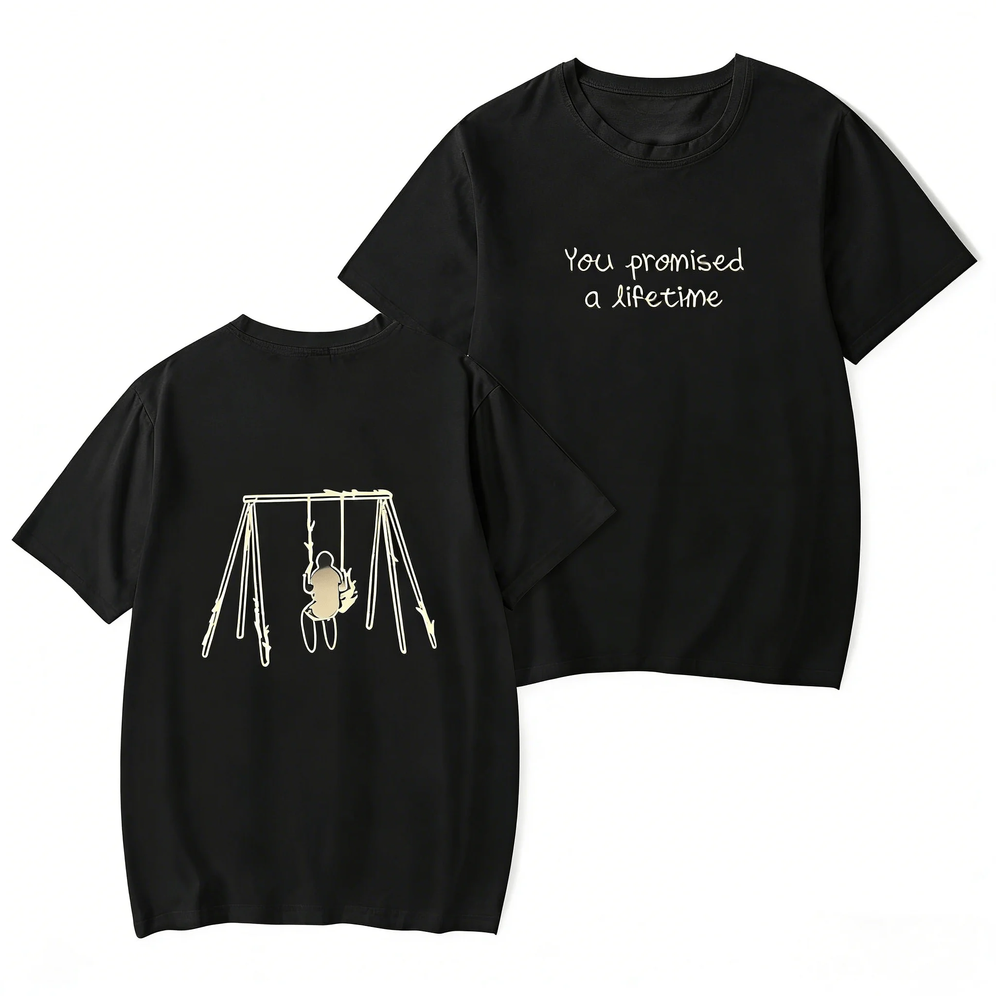 Camiseta gráfica para hombre 2026 Myles Smith - You Promised A Lifetime, unisex, cuello redondo, 100% algodón, manga corta, estilo Y2K, oversize, a la moda