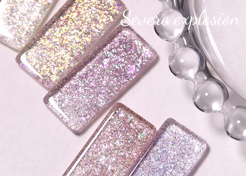 Vendeeni 24 Farben/Set Hochdichter Glitzer-Gel-Nagellack Semi-Permanenter Glitzer-UV-LED-Soak-Off-Gel-Lack mit Display – Detail 9