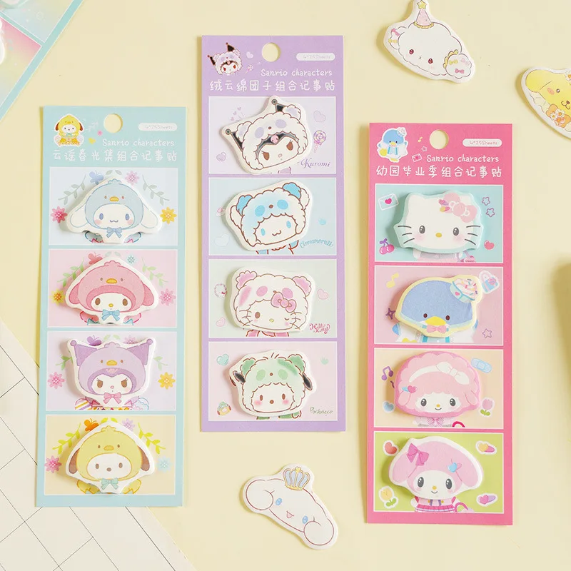 

100pcs Hello Kitty Big Head Stickers Cartoon Style Combination Convenient High Beauty Versatile New Handbook Stickers Wholesale