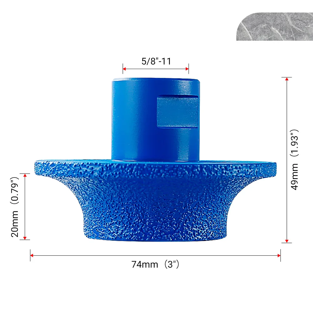 LOZLIN Diamond Polishing Wheel 5/8-11 M14 Marble Granite Stone Tile Radius Edge Trimming Polishing Tool Smooth Professional Edge