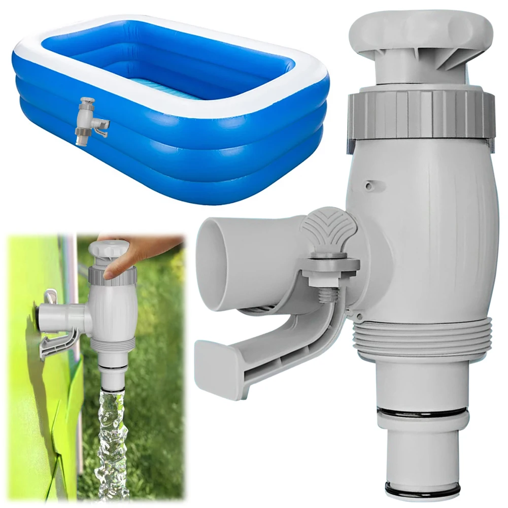 

Above Ground Swimming Pool Hose Adapter Plunger Valve Plus with On-Off Valve Plunger Valve Pipe Holder Pool Replacement Parts