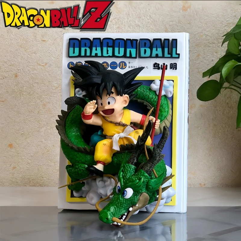 30cm Dragon Ball Child Goku Shenron Anime Action Figure Comic Books Anime Model Pvc Desktop Decoration Model Christmas Gifts