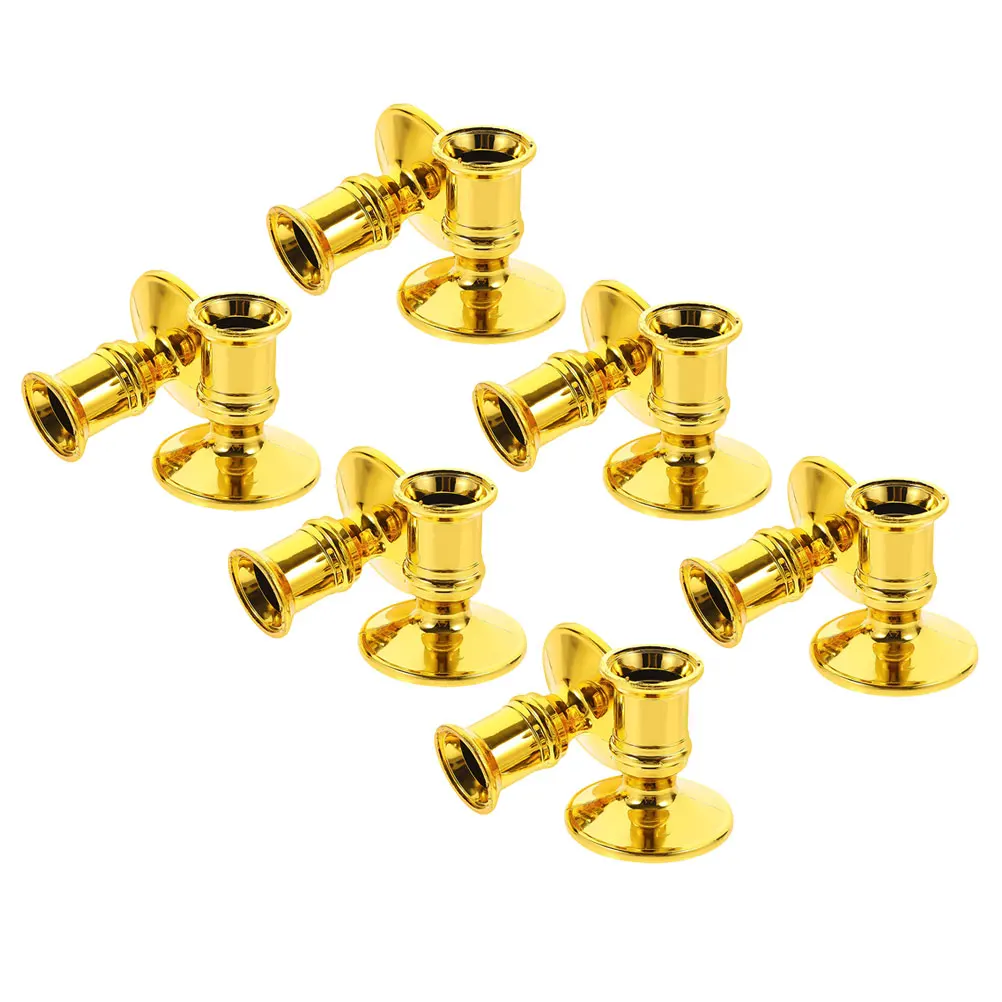 12 個 C プラスチックレトロウェディングピラー C センターピース寝室ティーライトピラーセンターピース St