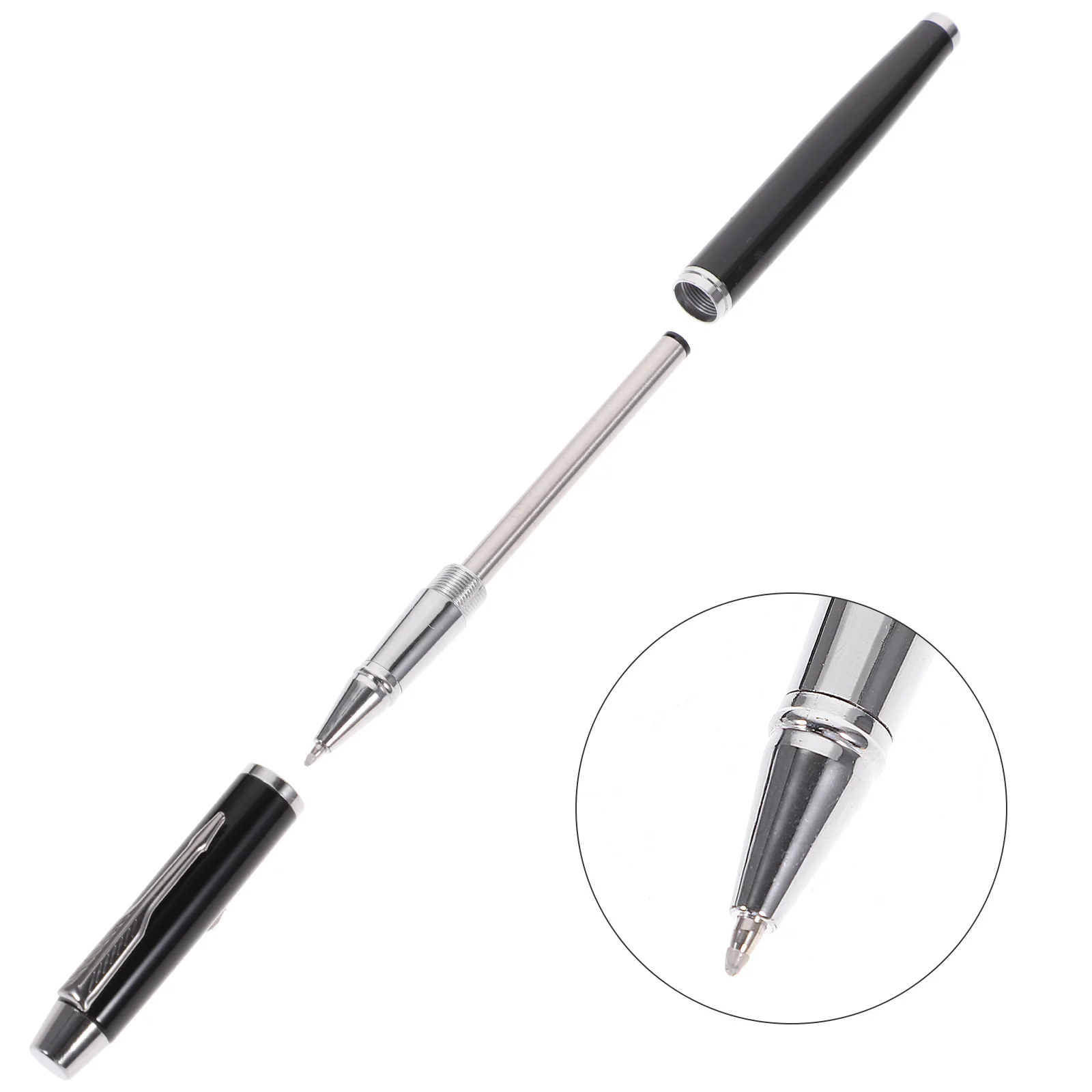 

Black Ballpoint Pens Slim Metal Office Stationary Construction Smooth Writing Gift Idea Christmas Birthday Anniversary
