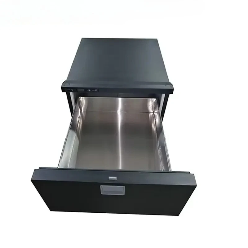 Emark Rosh EMC Auto DC Refrigerator 12V 24V Mini Built-in Fridge Freezer 40 Liter Big Capacity Small Size Drawer Freezer Cars