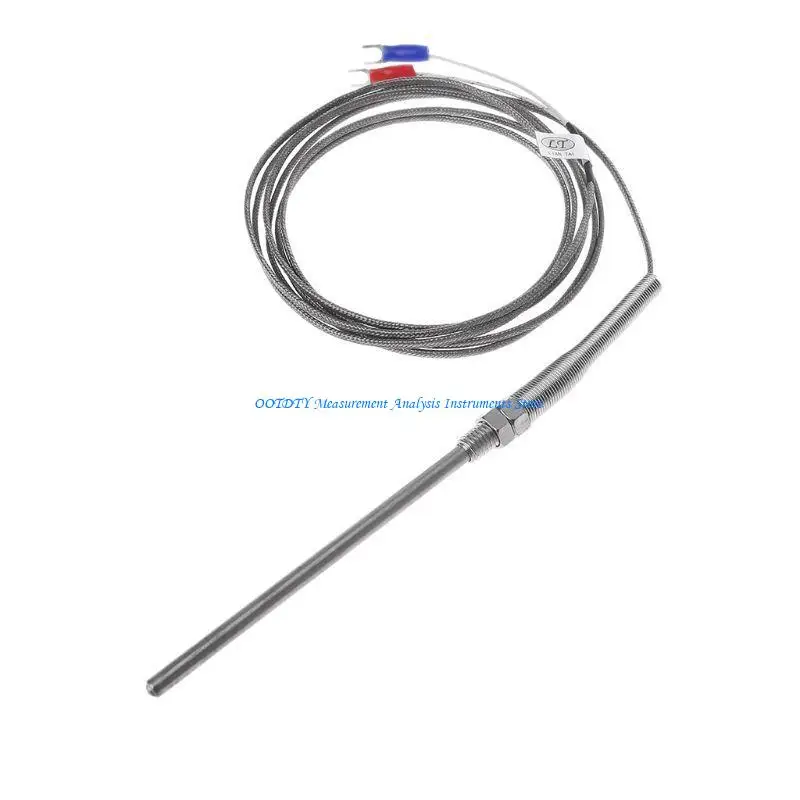 367D K type Thermocouple 2m Cable Thread Temperature Probe 50mm/100mm/200mm