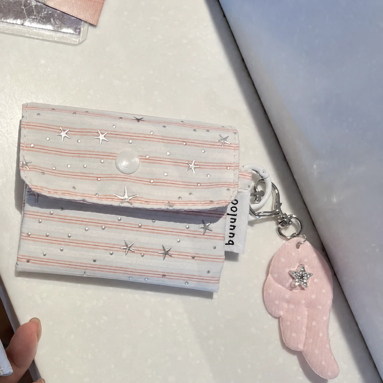 Portable Storage Bag Street-Style Multi-Layer Card Holder Tri-Fold Coin Purse Decorative Card Holder For Coin Storage Pocket