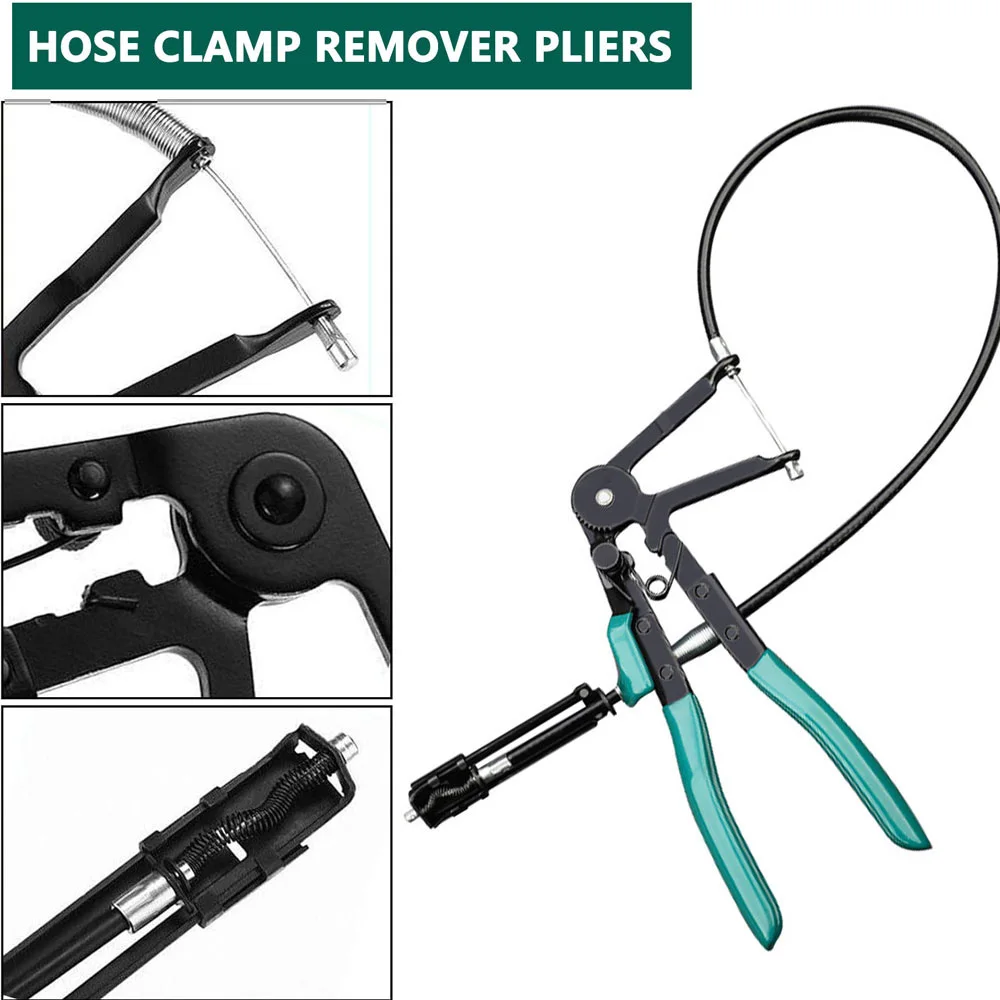 Long Reach Wire Spring Hose Clamp Pliers Tool Auto Removal Hand Cable Type for Car Repairs Hose Clamp Hand-held Clip