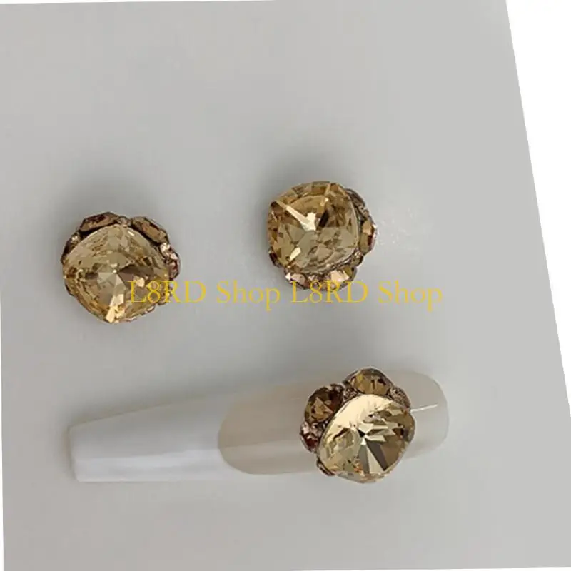 L8RD 3PCS Pointed Back AB Rhinestones Set DIY Nails Art Decorations for Nails Clothing Shoes Bags Decoration Craft