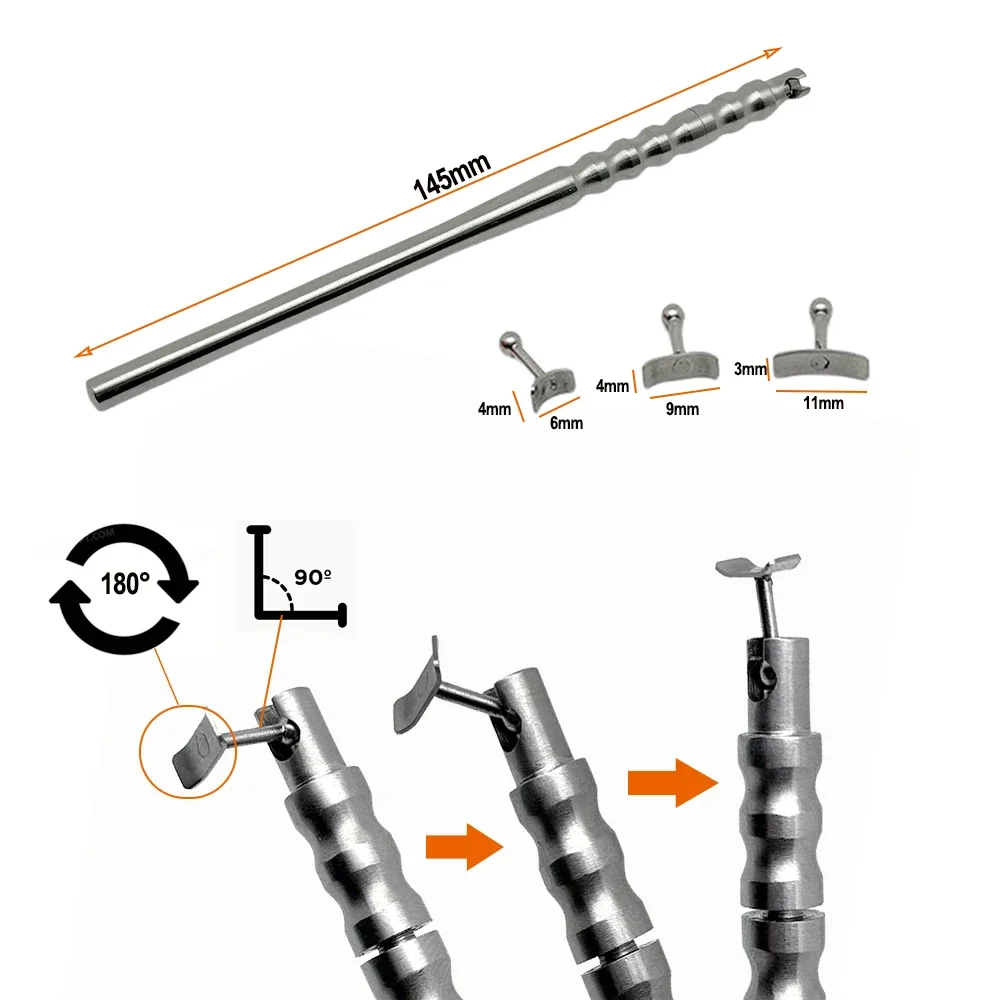 Dental Implant Gingival Protector with Socket Shield Retractor 3 Replaceable Tips for Gum Separation Isolation Surgical Tool