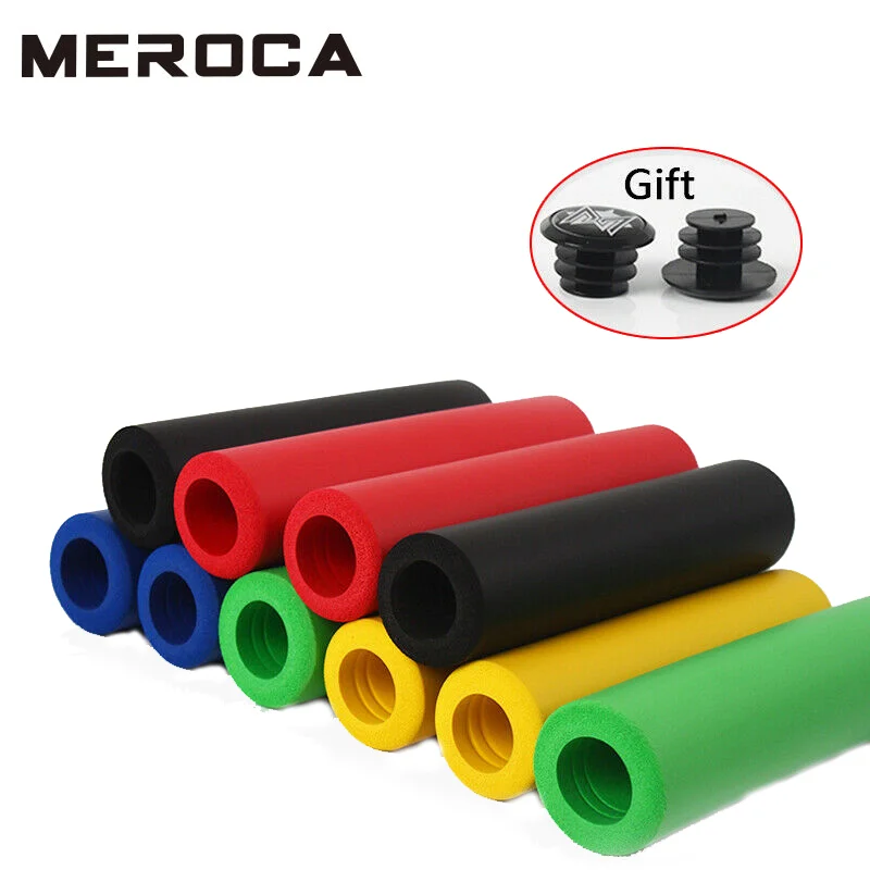 MEROCA 1 Pair Non-slip Mtb Bicycle Handlebar Hoses with Cap Silicone Bike Cuffs Mtb Ultralight Handlebar Foam Mtb Accessories