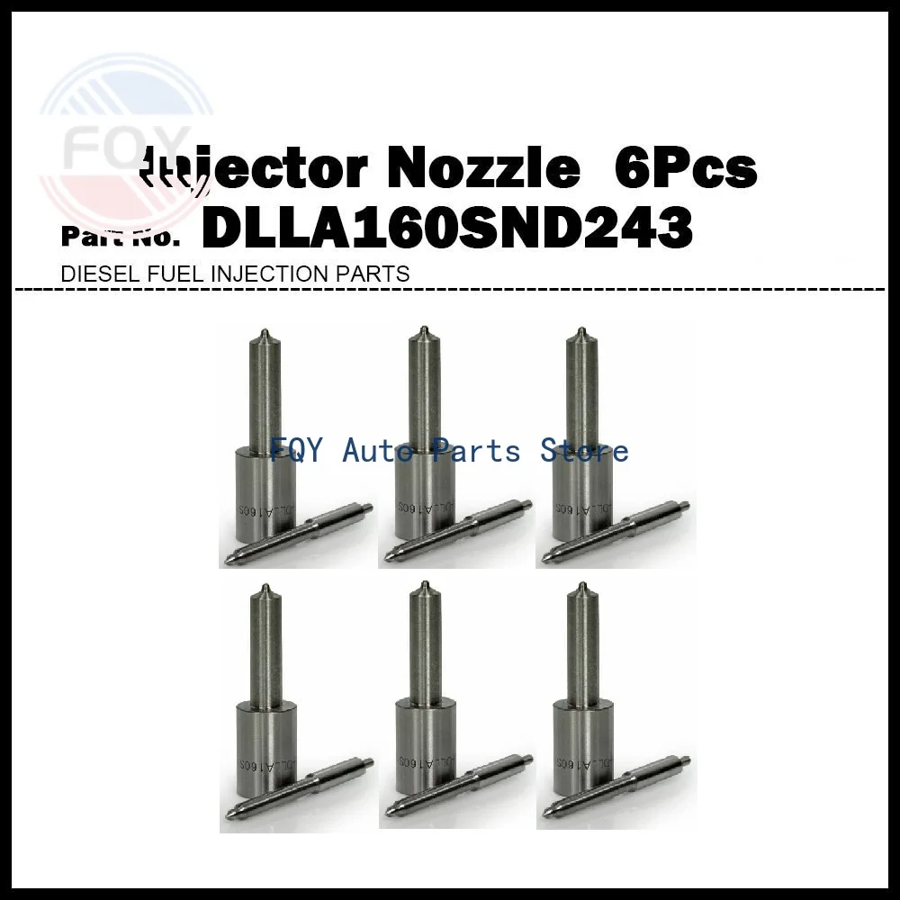 

6X For Mitsubishi Fuso Canter Fighter 6D14T High Quality Fuel Injector Nozzle DLLA160SND243