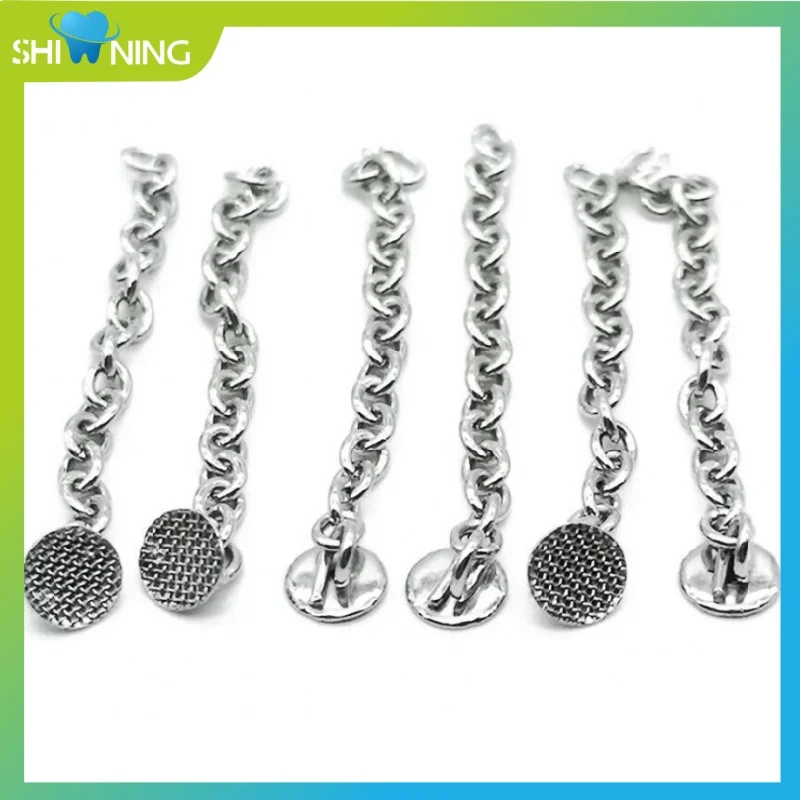 

10pcs Dental Orthodontic Traction button chain round Mesh Base Lingual Button Dentist Orthodontic Tool