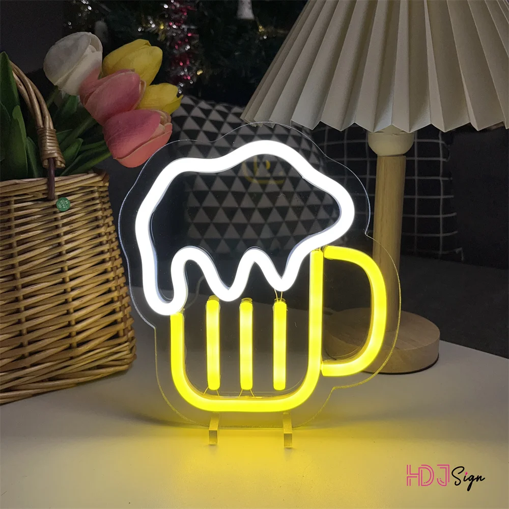 

Bar Beer LED Neon Sign Night Light Home Girl Boy Bedroom Party Table Decor Desk Lamp Lights Kitchen Housebar Decoration