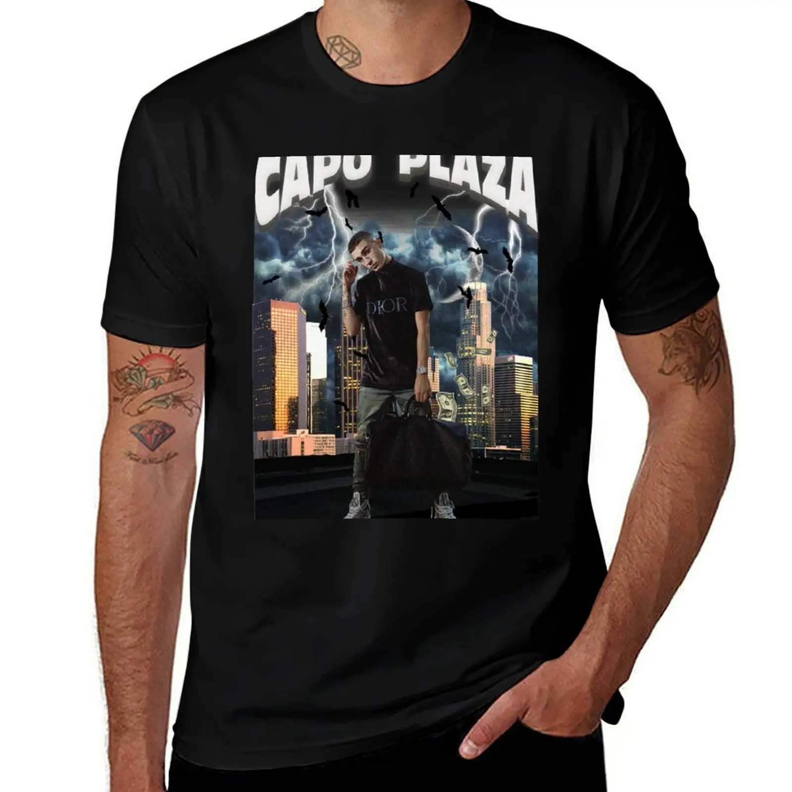 

CAPO PLAZA trap Ita T-Shirt designer shirts valentines clothes heavyweights mens graphic t-shirts anime