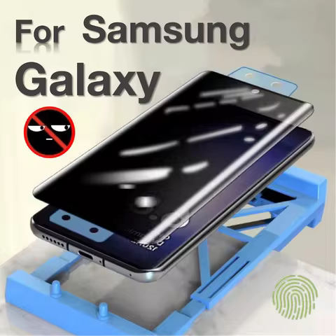 For Samsung Galaxy S24 S23 S22 S21 S20 S10 S9 Note 20 Ultra PLUS Anti Peeping Screen Protector Glass Protective with Install Kit