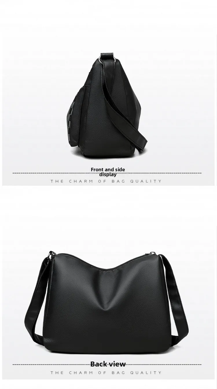 Klassisches Buchstaben-M-Design, mehrlagige Reißverschlusstasche, einzelne Schulter-Crossbody-Taschen für Damen, täglicher Gebrauch, Arbeit, Reisen, Ausflug, Party – Detail 19