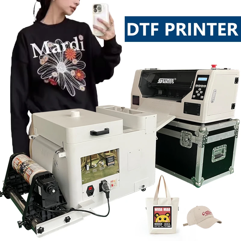 Printer dtf kain Inkjet pada baju untuk bisnis kecil ukuran A3 xp600 nozel printer DTF