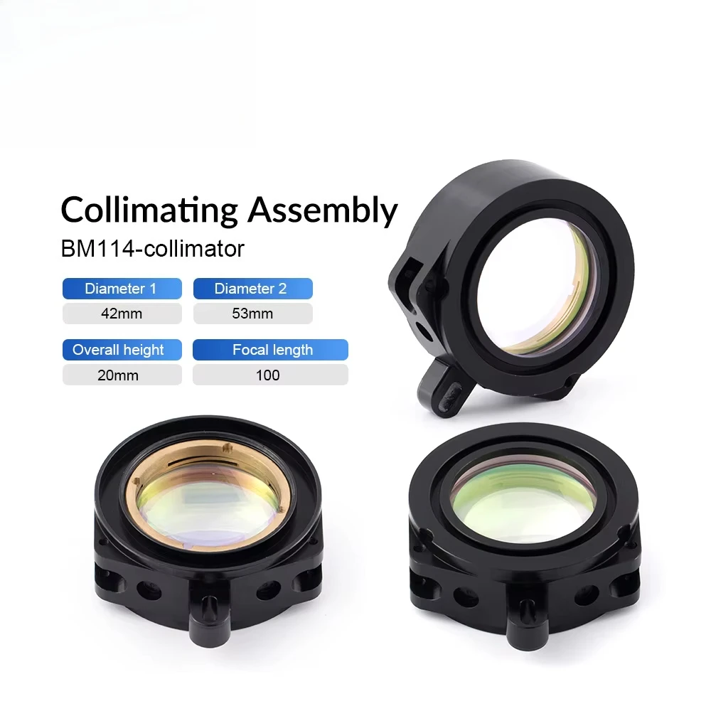 ZPLASER D37F100 Collimating Lens With Holder for Raytools BM114 Cutting Head