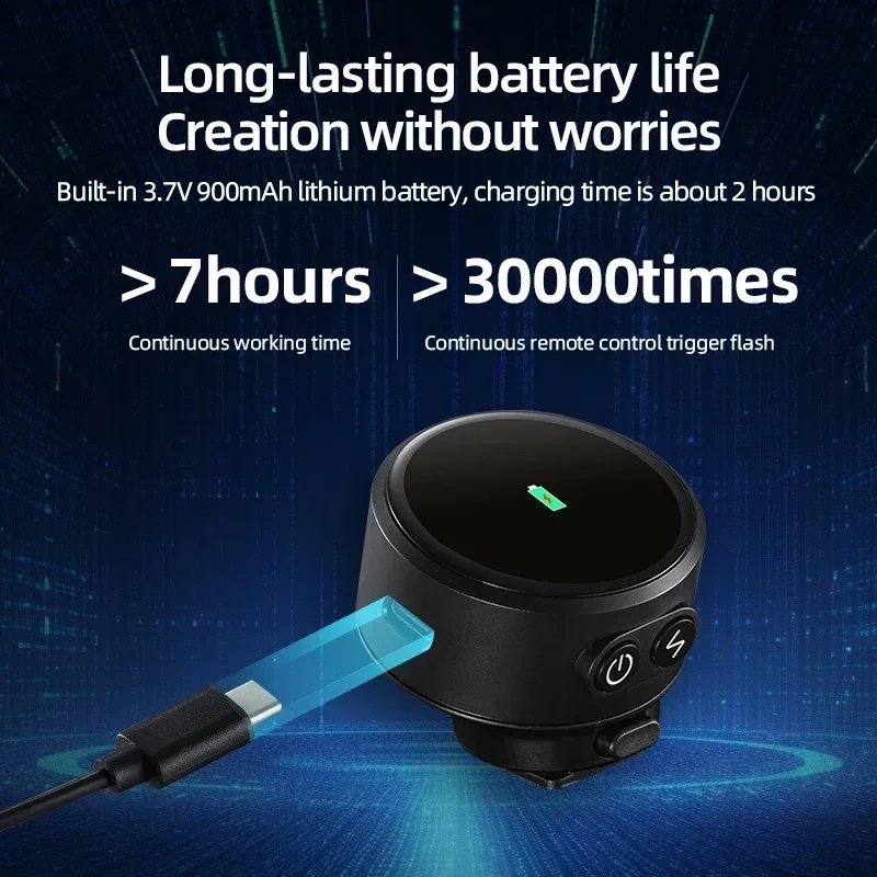 JINBEI TR-Q8 TTL HSS Wireless Flash Trigger Touch Screen Transmitter Speedlite Studio Flash Fast Charge for Canon Sony Fuji