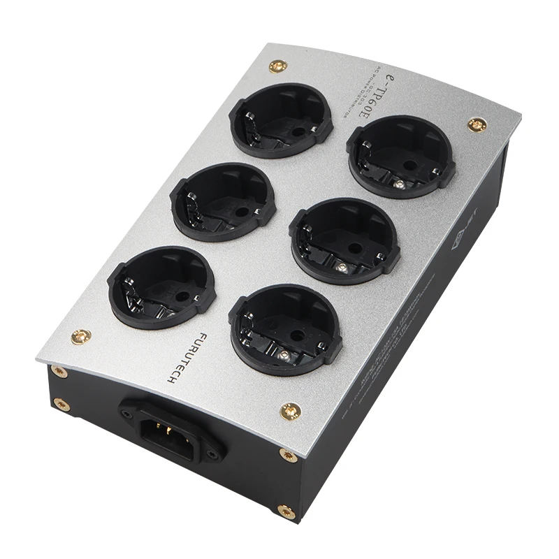 Furutech EU SCHUKO ตัวกรองพลังงานเสียงตัวจ่ายกระแสไฟฟ้าแยกการรบกวนและฟอกแหล่งจ่ายไฟเพื่อลดเสียงรบกวนจากพื้นหลัง
