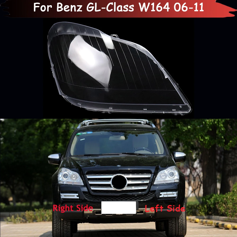 

Car Headlight Cover Lens Glass Shell Front Headlamp Lampshade Auto Light Lamp Caps For Benz GL-Class W164 GL350 GL450 2006-2011