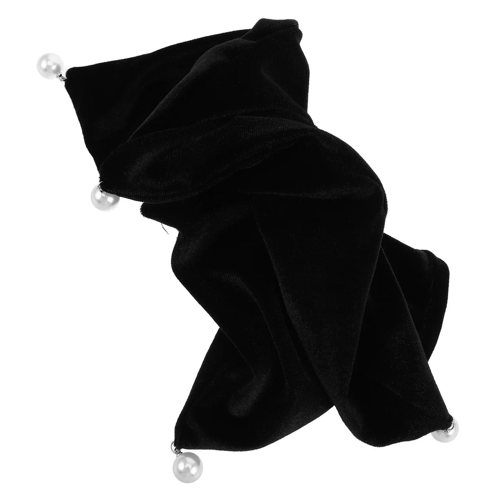 Scrunchies جامبو كبير جدًا للنساء السميكة الناعمة المربعة واللؤلؤ وربطة شعر وإكسسوارات المعصم وشاح كوري مطابق