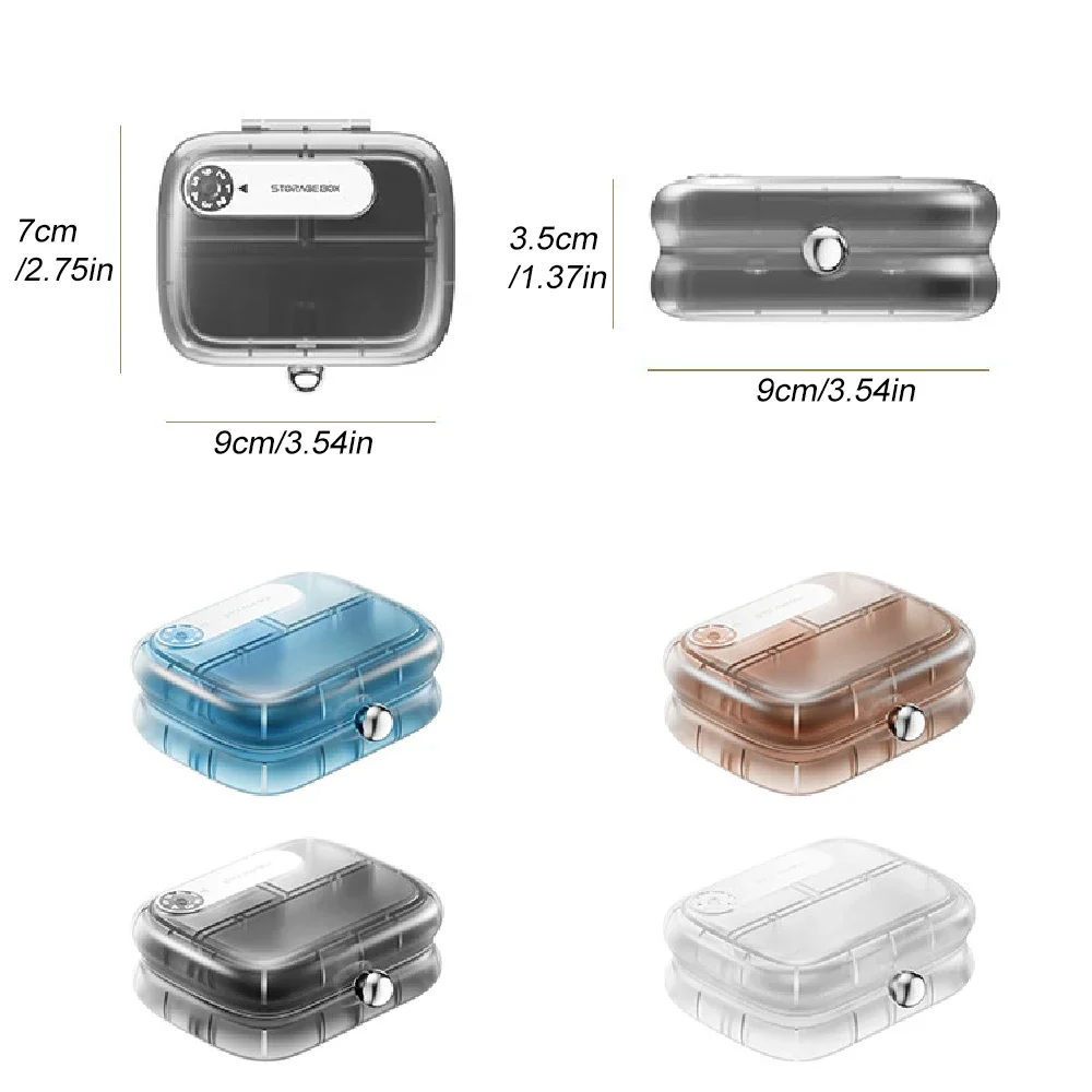 7 Grids Portable Weekly Pill Organizer, Waterproof Tablet Dispenser Medicine Storage Case for Pills, Vitamins & Supplements