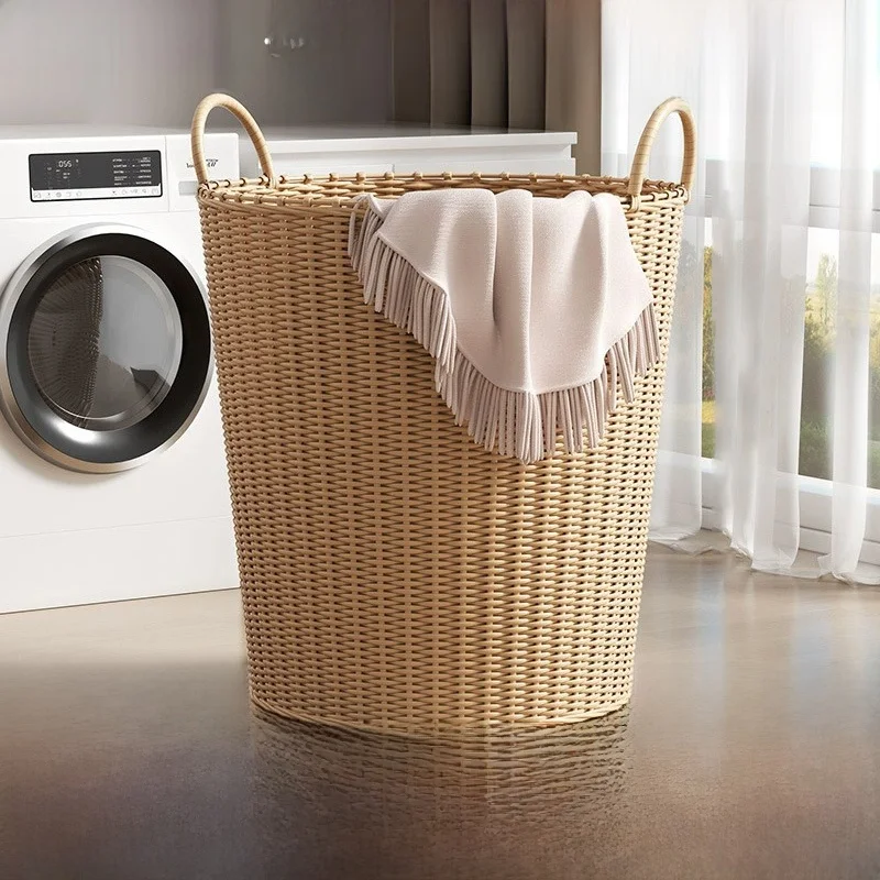 Large Capacity Laundry Hamper Aesthetic Value Storage Basket for Dirty Clothes Household Popular Bathroom Laundry Basket