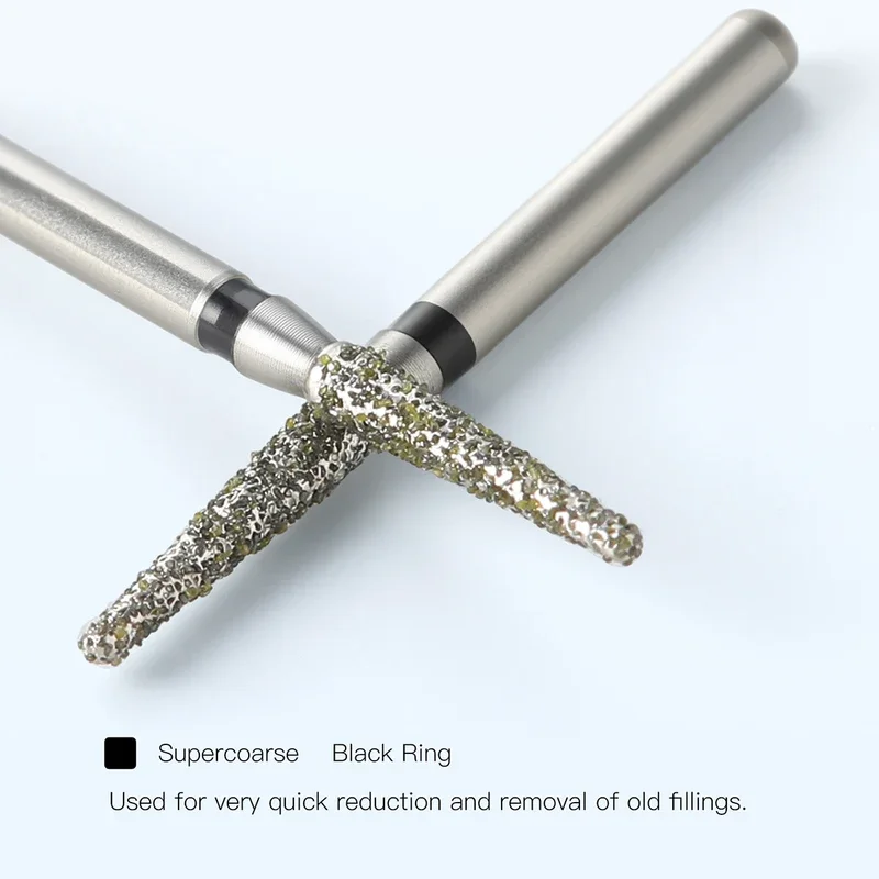 10Pcs/Box Dental Diamond Burs Multiple Models Optional Black Storage Box Fit for Dental High Speed Handpiece
