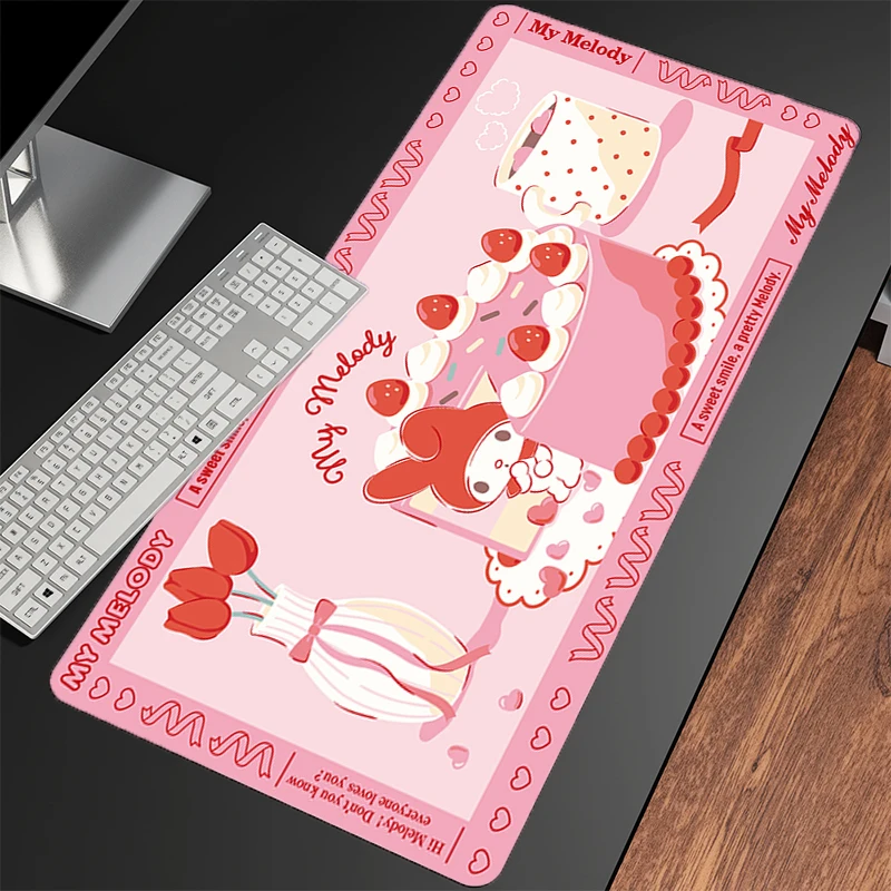 Grande mouse pad e-sports jogadores n on-slip anime minha melodia tapetes de mesa de escritório acessórios de jogos de computador mouse pad tapete de teclado de laptop