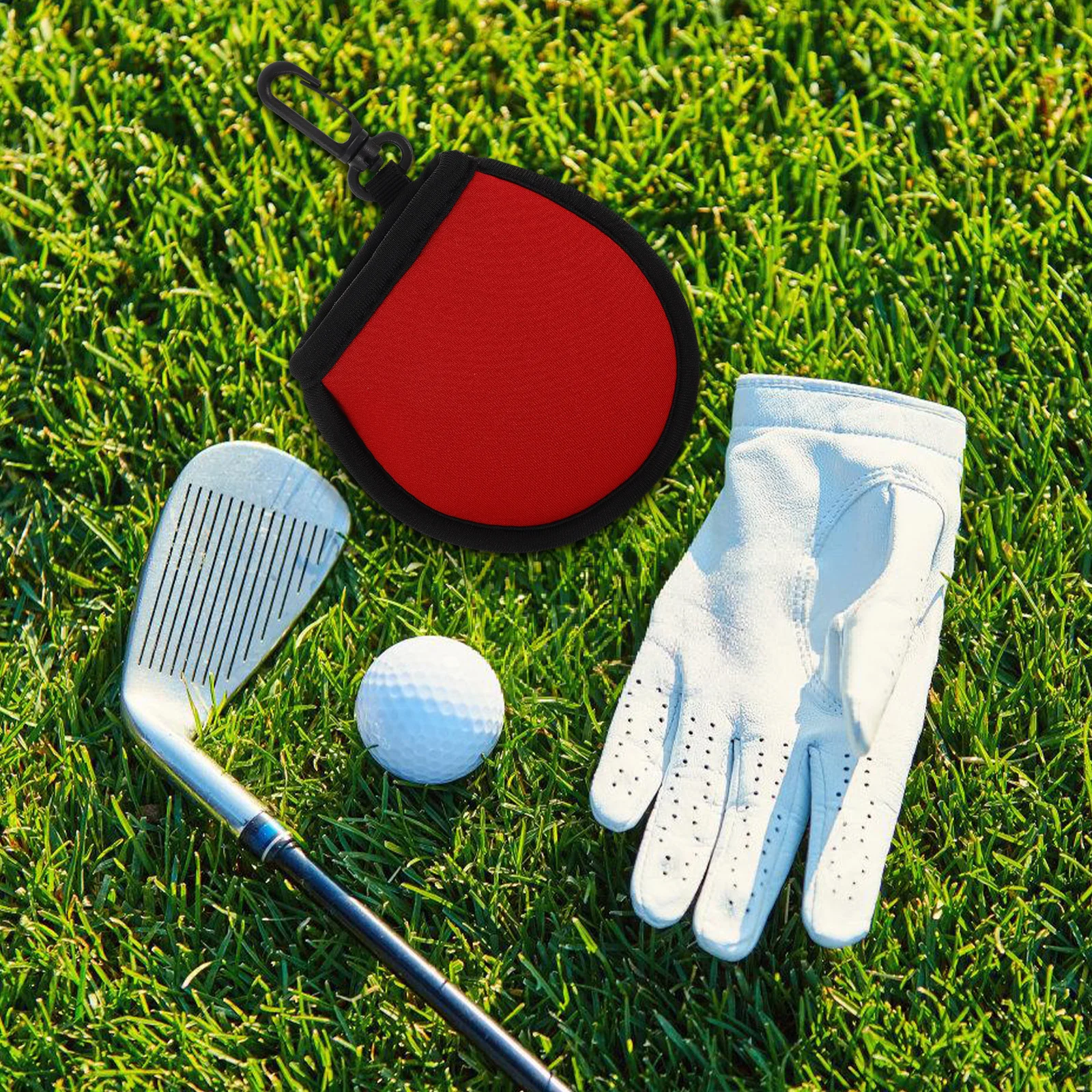 

Portable Neoprene Golf Ball Protector Cleaner Pouch Hanging Clip Durable Waterproof Golf Ball Holder Outdoor Sports Accessory