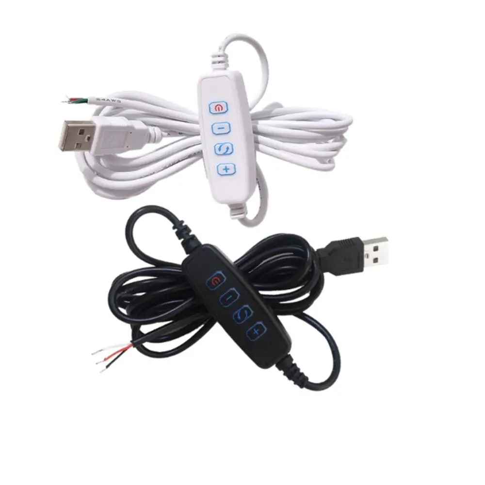 Brightness Adjustable LED Dimmer Cable Color Temperature Control ON OFF Switch USB Dimmer Switch USB Powered Delay Off Function