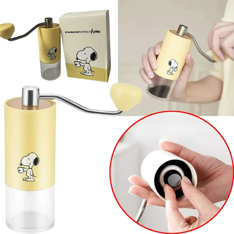 

Snoopy Children's Breakfast Hand cranked Bean Grinder Anime Character Portable Small Home Office Coffee Grinder Birthday Gift