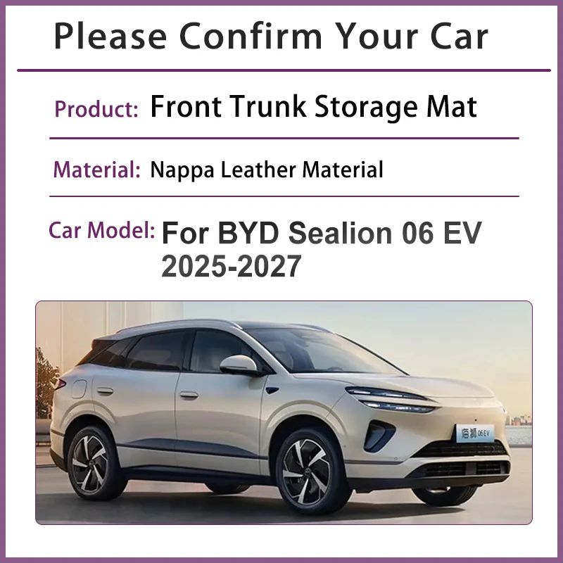 For BYD Sealion 06 EV 2025 Accessories Sea Lion 06 2026 2027 Car Front Storage Compartment Mat Trunk Mat Auto Protective Cushion