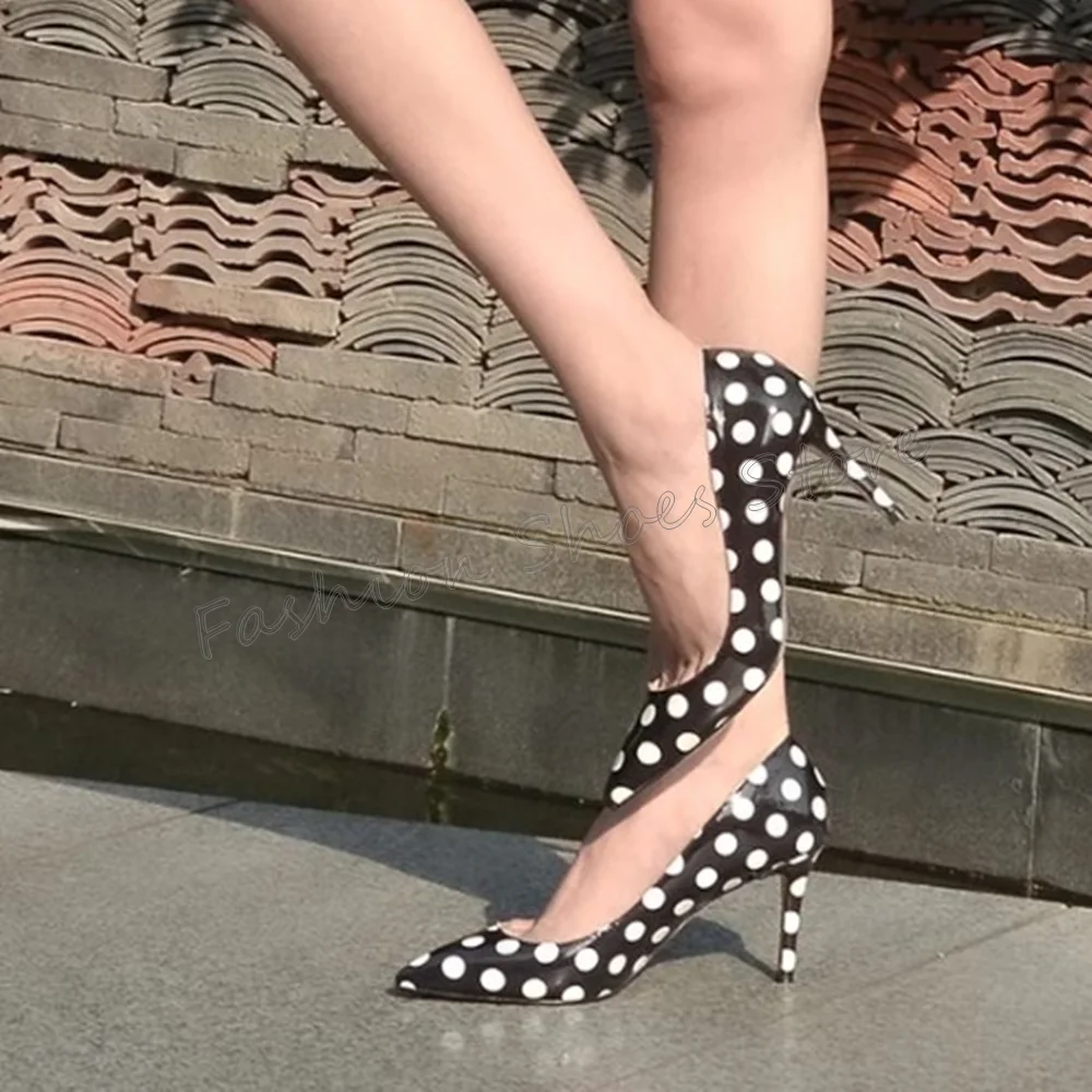 

Polka Dot Pattern Pointed Toe Pumps Stilettos High Heels High Heel Shoes for Women Fashion Heels 2024 New Zapatos Para Mujere