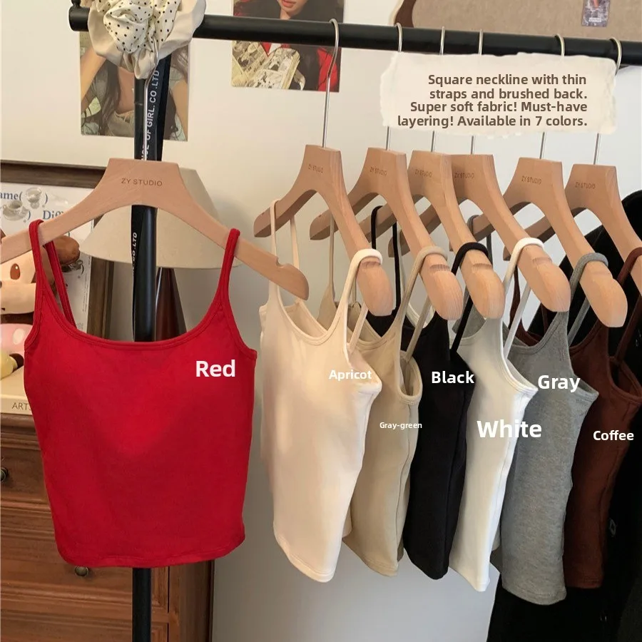 دافئ Fce اصطف سليم صالح Csole تانك الأعلى مع وسادة الصدر ملابس داخلية العصرية غير المتكافئة تصميم القطن الحراري irt للنساء #3