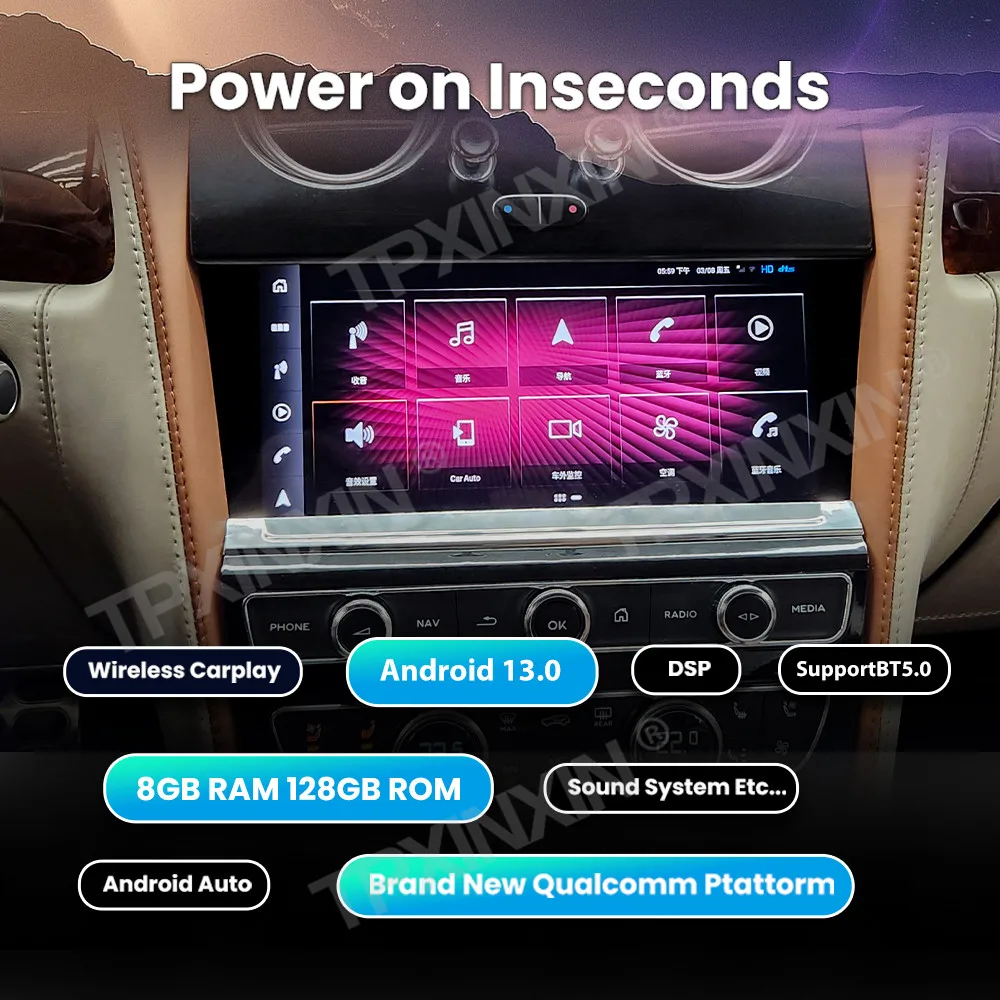 Car Radio Stereo Receiver Android Screen For Bentley Flying Spur Continental GT 2005~2019 GPS Navigation Multimedia Head Unit