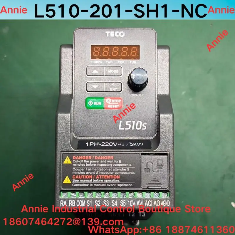 Second-hand test OK  Frequency converter L510-201-SH1-NC, 1HP/0.75KW, 220V input, three-phase output
