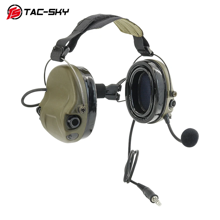 TS TAC-SKY Tactical Digital Chip DSP H302 Modular Headset Tactical Hearing Protection Noise Cancelling Pickup Headset