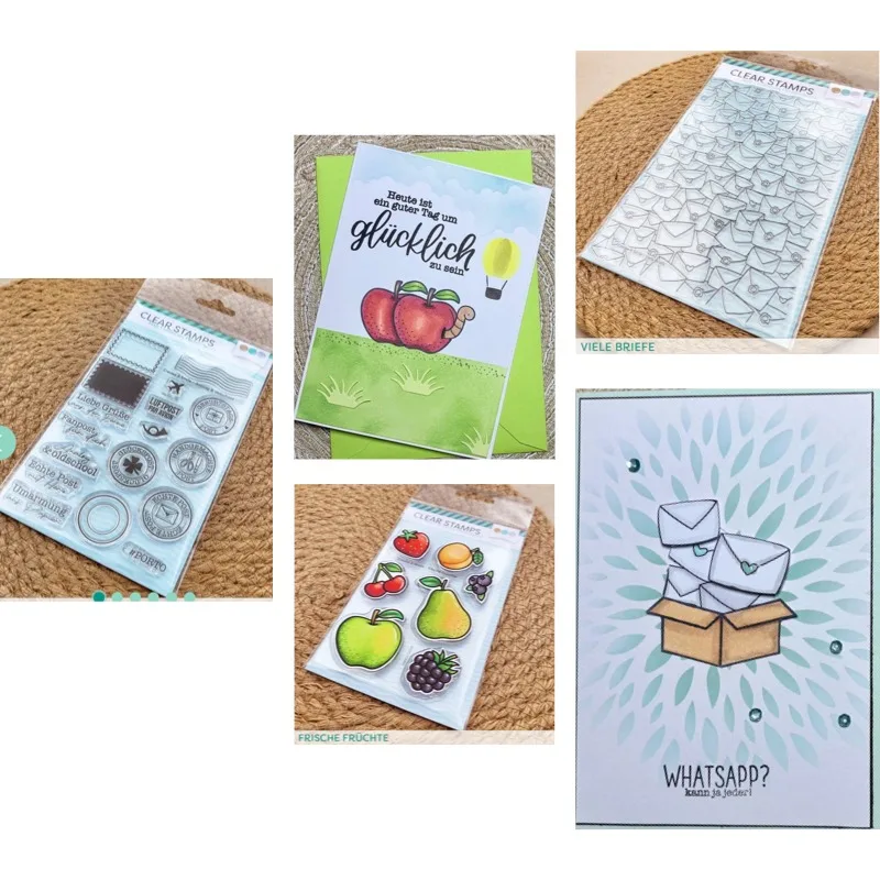 Jedes Tier hat eine Erdbeer-Stempelset mit Metall-Stanzformen und Schablonen für DIY-Projekte, Scrapbooking, Fotoalben und Kartenherstellung