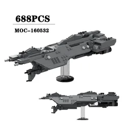 New Building Block MOC-160532 Spaceship Stitching Model 688PCS Boy DIY Puzzle Education Birthday Christmas Toys Gift Decoration