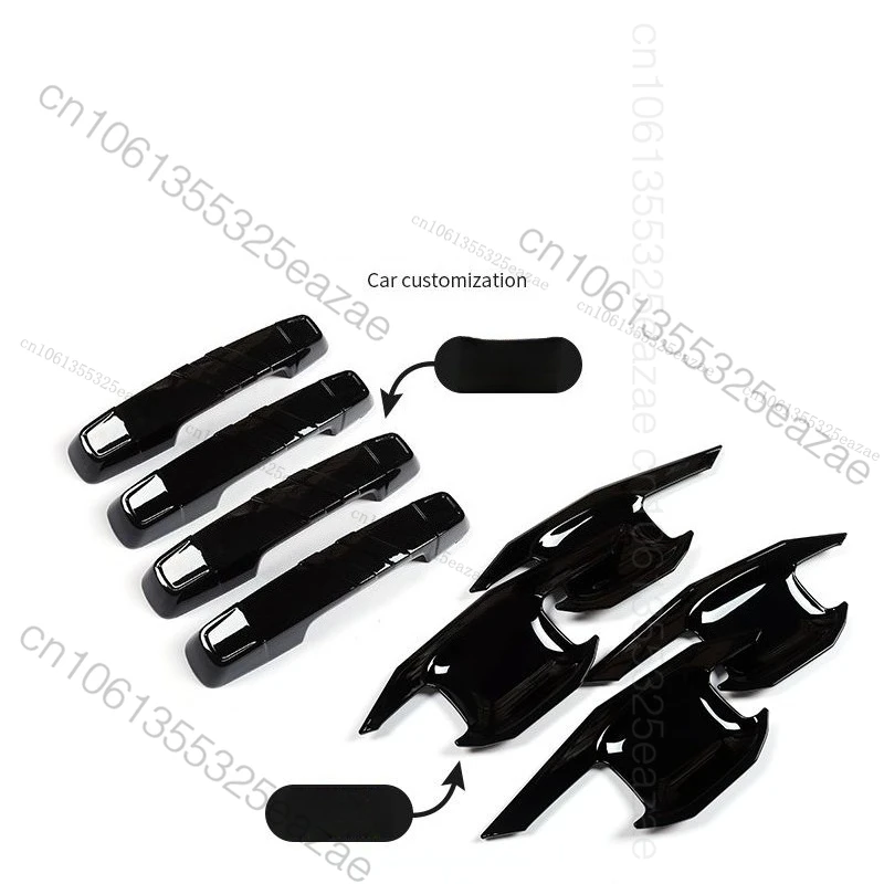 مقابض الأبواب ل BAIC BJ30 Bejing BJ30 التجمد مقبض ملصقات التصحيح غطاء تعديل السيارة مقبض الباب مقاوم للصقيع ABS 4 قطعة